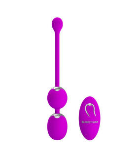 Вагинальные шарики Pretty Love с вибрацией и пультом, фиолетовые, 20,5 х 3,4 см - No Taboo