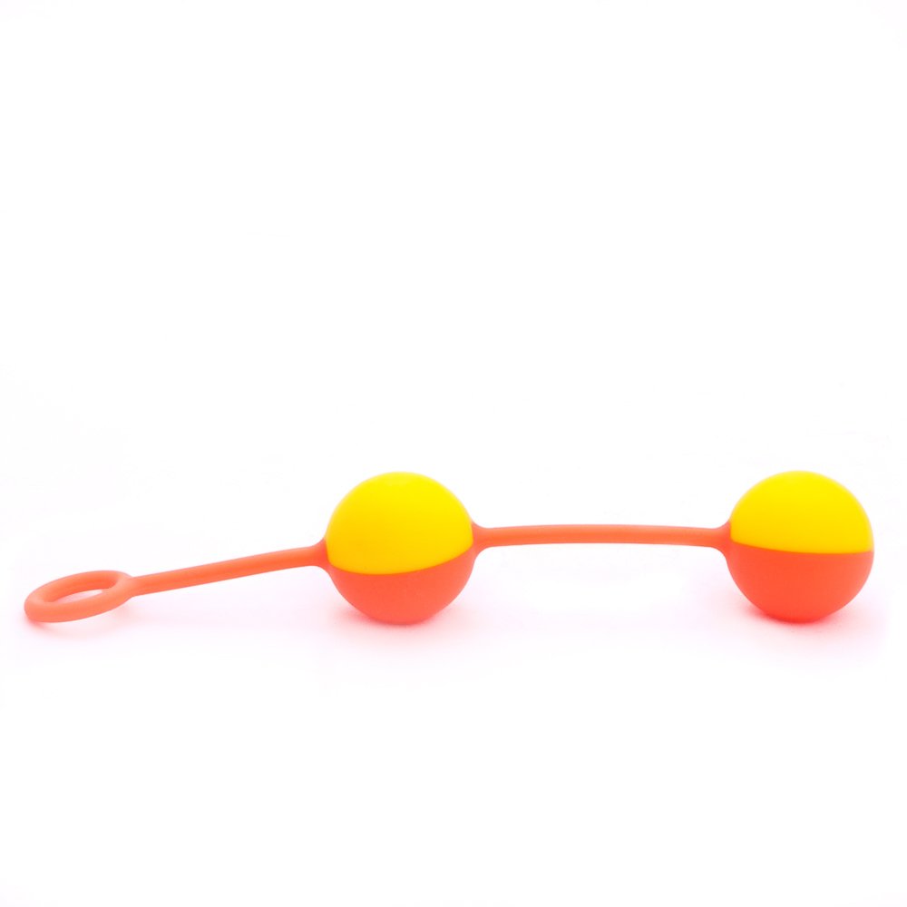 Кульки Вагінальні 100% медичний силікон жовто-оранжевий (26471), zoom