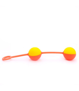 Кульки Вагінальні 100% медичний силікон жовто-оранжевий - No Taboo