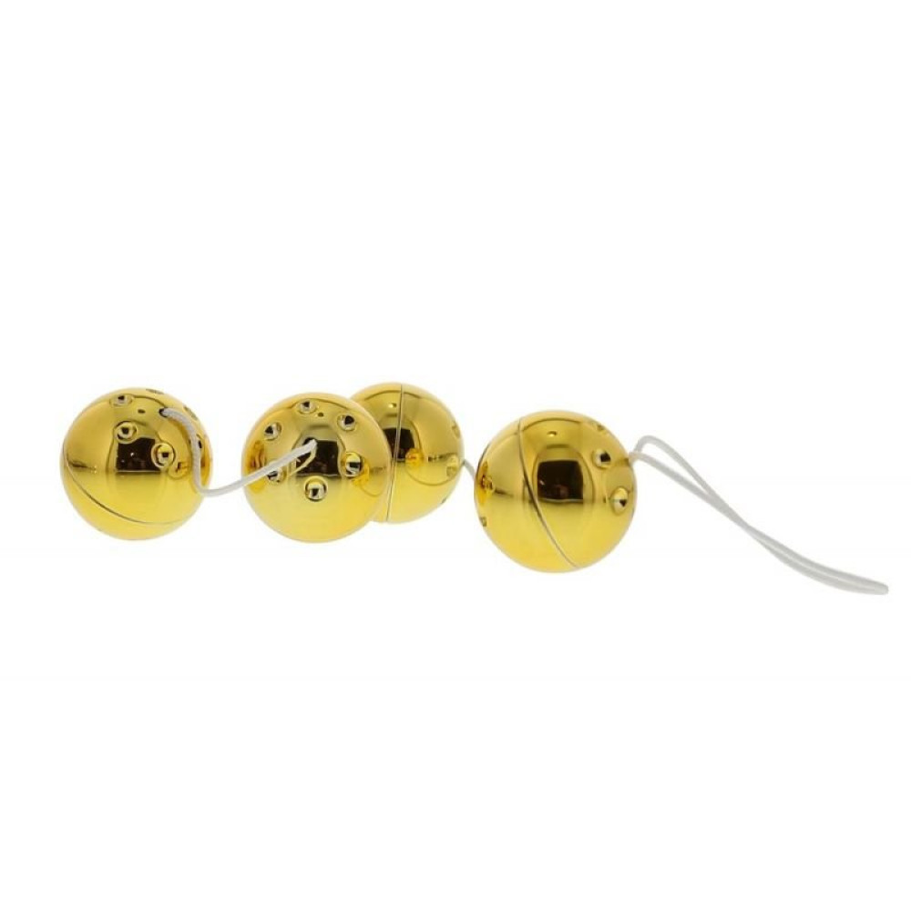 Вагінальні кульки 4 GOLD VIBRO BALLS (5254), zoom