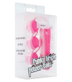 Вагінальні кульки з вібрацією Funky Triple Power Balls - No Taboo