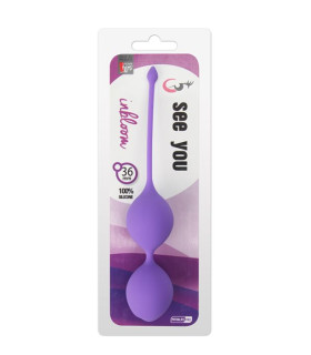Вагінальні кульки DreamToys See You In Bloom фіолетові, 3.6 см - No Taboo