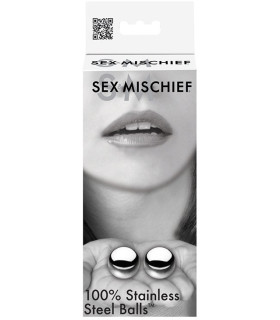 Вагінальні кульки Sex Mischief Steel Balls, срібні, 2.5 см - No Taboo