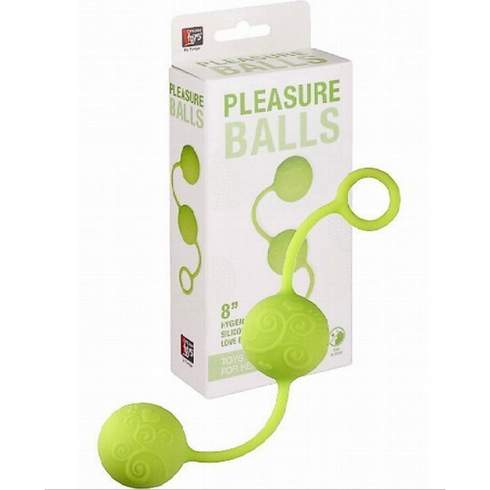 Зелені Вагінальні кульки на м'якому зчепленні NEON PLEASURE BALLS (2717), zoom