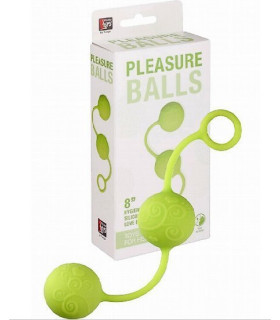 Зелені Вагінальні кульки на м'якому зчепленні NEON PLEASURE BALLS - No Taboo