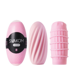 Мастурбатор мини Svakom Hedy c имитацией ротовой полости, розовый - No Taboo