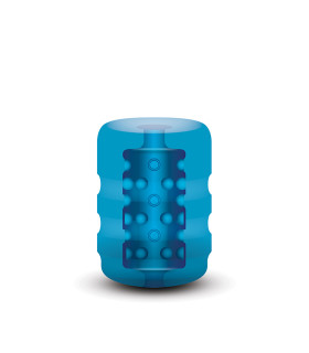 Карманный мастурбатор Zolo Backdoor с рельефным каналом, голубой, 5.5 х 3.5 см - No Taboo