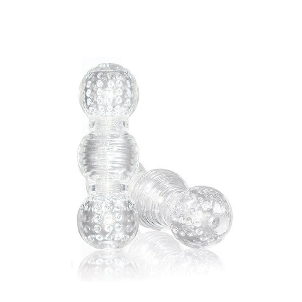 Мастурбатор трисекційний Blush M for Men еластичний, прозорий, 15.2 х 5 см (28389), zoom