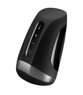 Мастурбатор хай-тек в колбе Satisfyer с вибрацией и подогревом, черный, 8.2 х 7.8 см - No Taboo