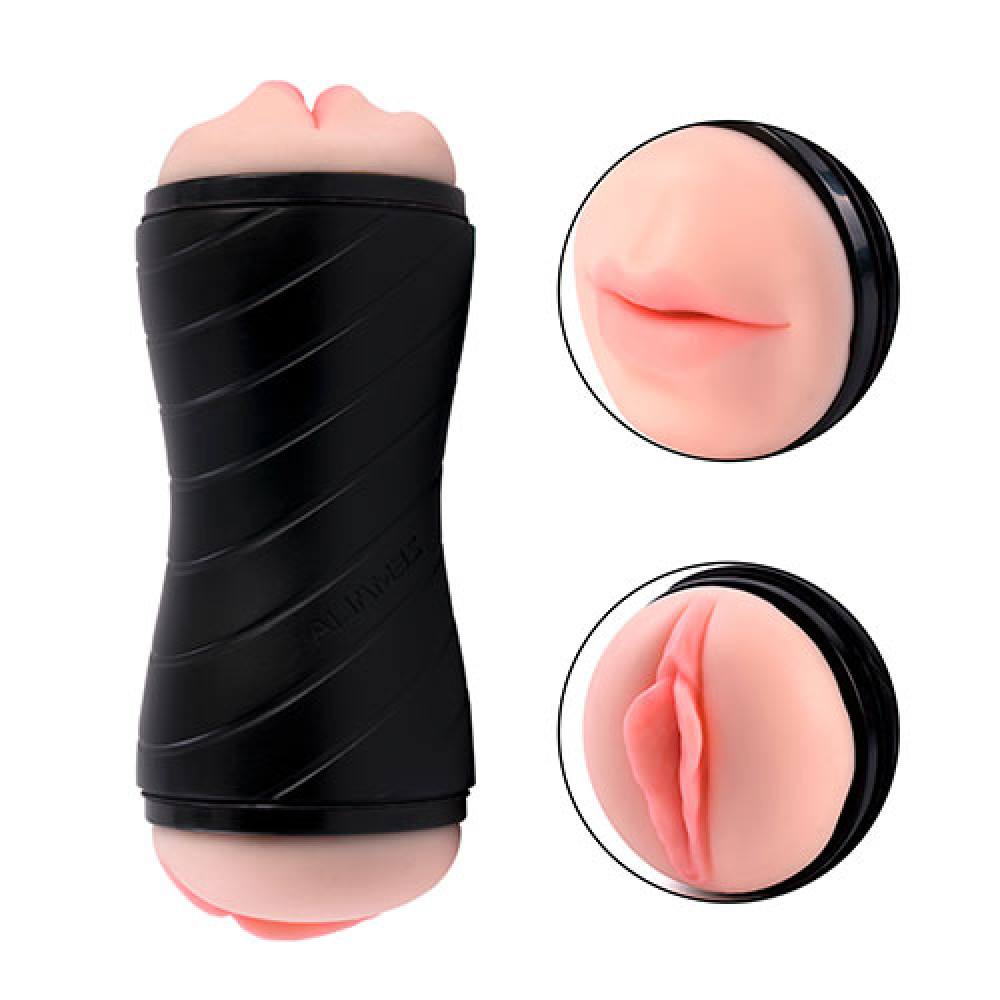 Мастурбатор вагина и ротик с язычком и зубками в колбе, ZEMALIA (39010), zoom