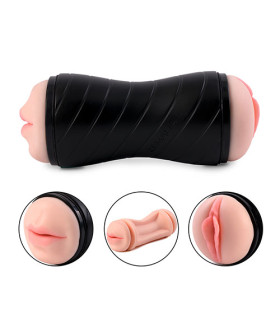 Мастурбатор вагина и ротик с язычком и зубками в колбе, ZEMALIA - No Taboo