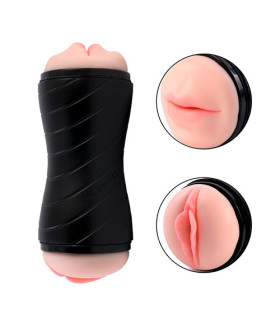 Мастурбатор вагина и ротик с язычком и зубками в колбе, ZEMALIA - No Taboo