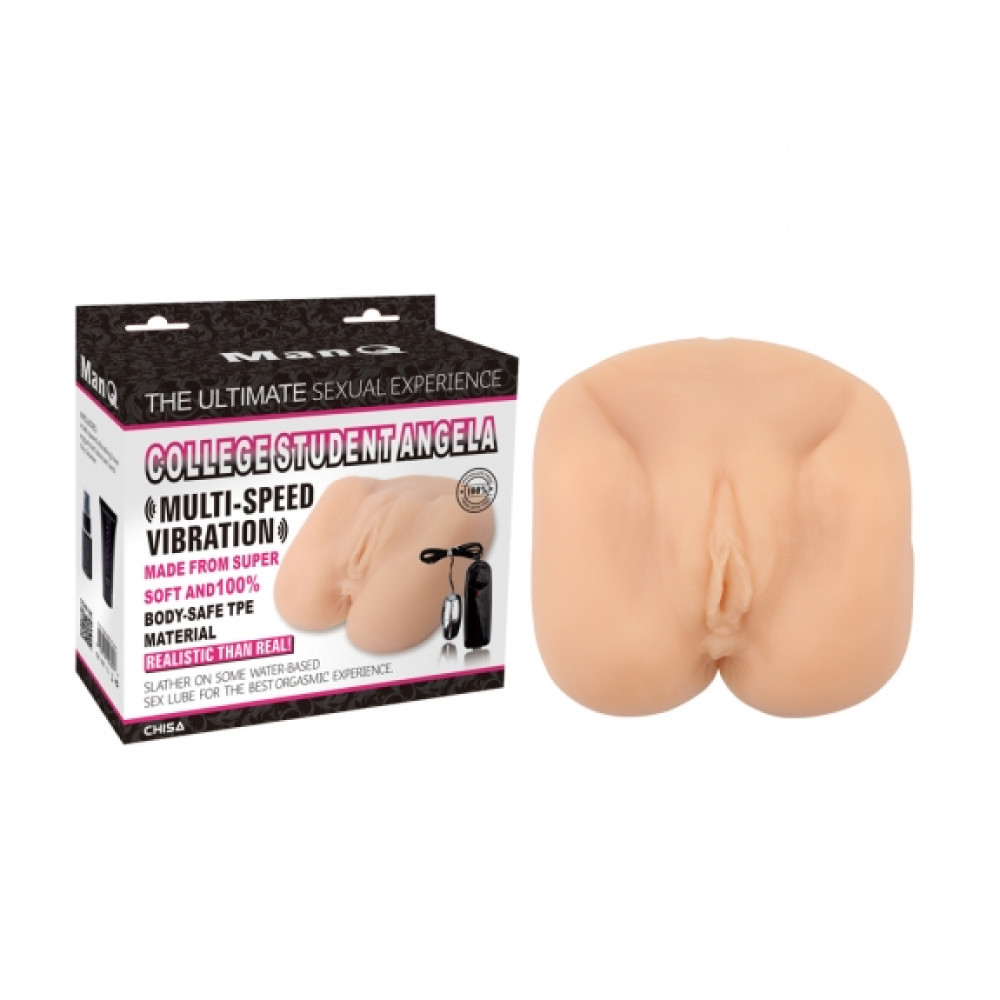 Вагина реалистичная Chisa ManQ College Student Angela, с вибрацией, 18 см х 17 см (29371), zoom