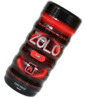 Мастурабтор у колбі Zolo Fire Cup з зігріваючим ефектом, червоно-чорний, 15.5 х 6 см - No Taboo