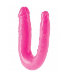 Фалоімітатор подвійний (двосторонній), ПВХ, гнучкий, рожевий - No Taboo