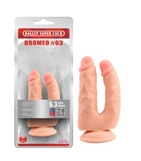 Фаллоимитатор Chisa Ballsy Bromeo для двойного проникновения на присоске, 18 см х 3.5 см - No Taboo