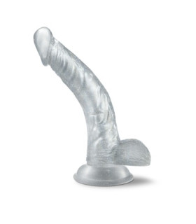 Фаллоимитатор на присоске реалистичный, прозрачный, 21.5 см х 4.5 см - No Taboo