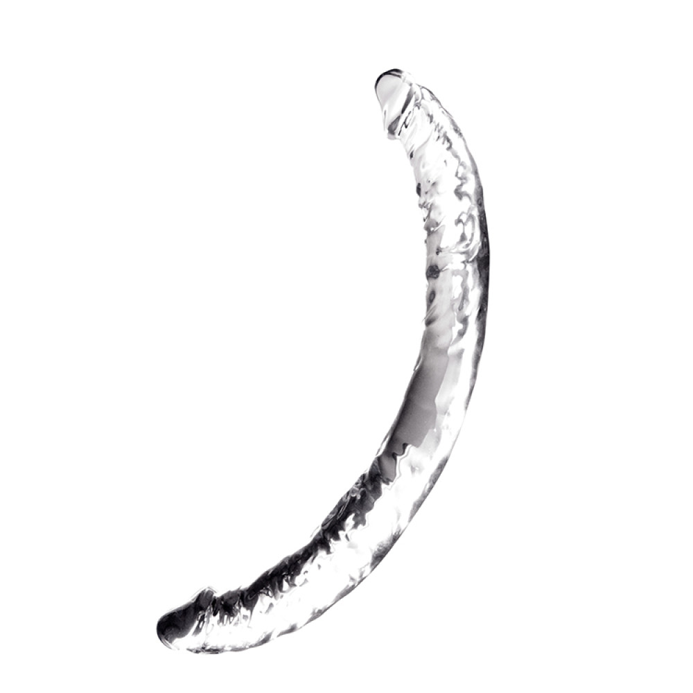 Фалоімітатор подвійний (двосторонній) прозорий, гелевий, 36 см (34166), zoom