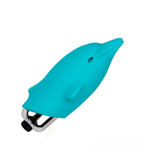 Минивибратор Adrien Lastic Dolphin голубой, 7.5 х 2.5 см - No Taboo
