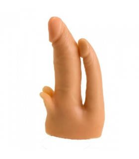 Насадка на страпон двойного проникновения EGZO 14 х 3,9 см, 1,5 см, Vac-U-Lock - No Taboo