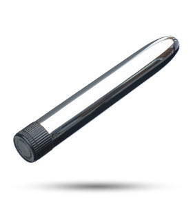 Пластиковый вибратор серебро 18х3см - No Taboo