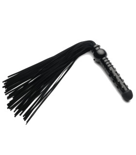 Флоггер (плетка) вибратор SUEDE BLACK Flogger Roomfun - No Taboo
