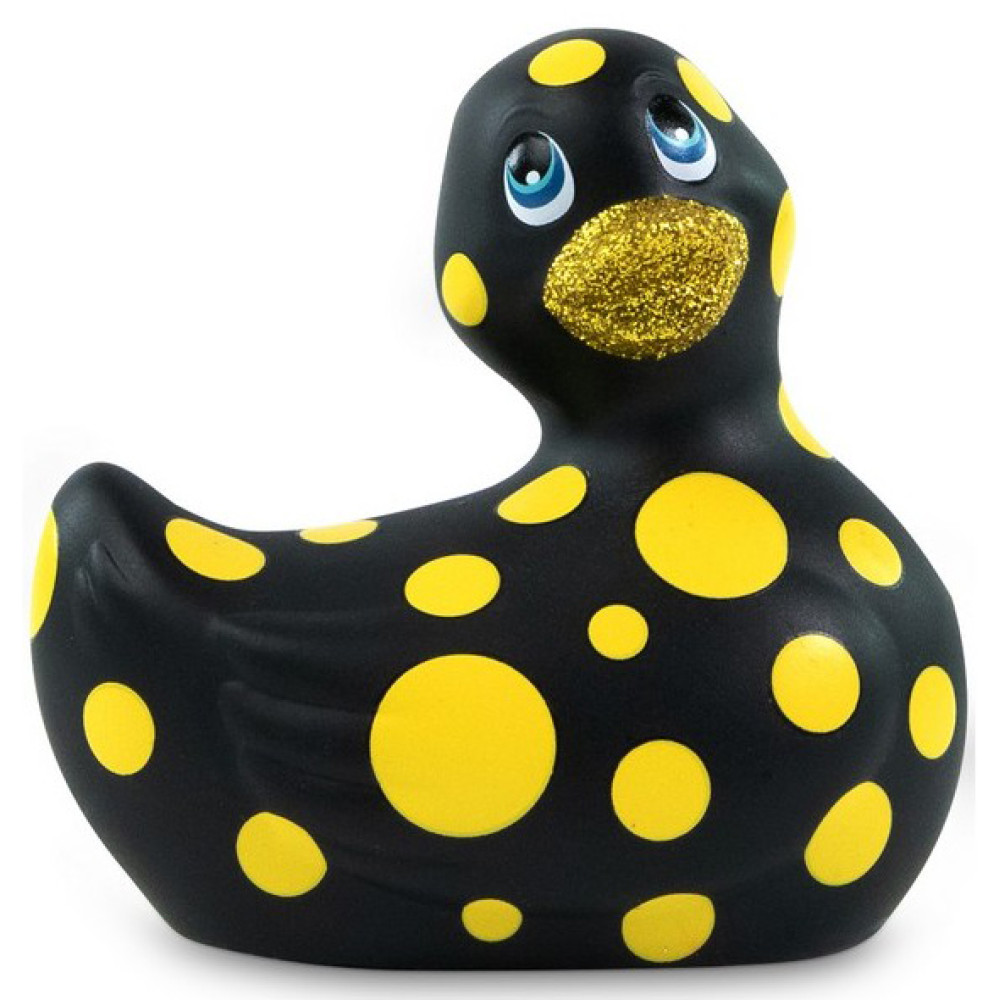 Уточка вибратор I Rub My Duckie черная в желтый горошек (34341), zoom