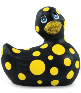 Уточка вибратор I Rub My Duckie черная в желтый горошек - No Taboo