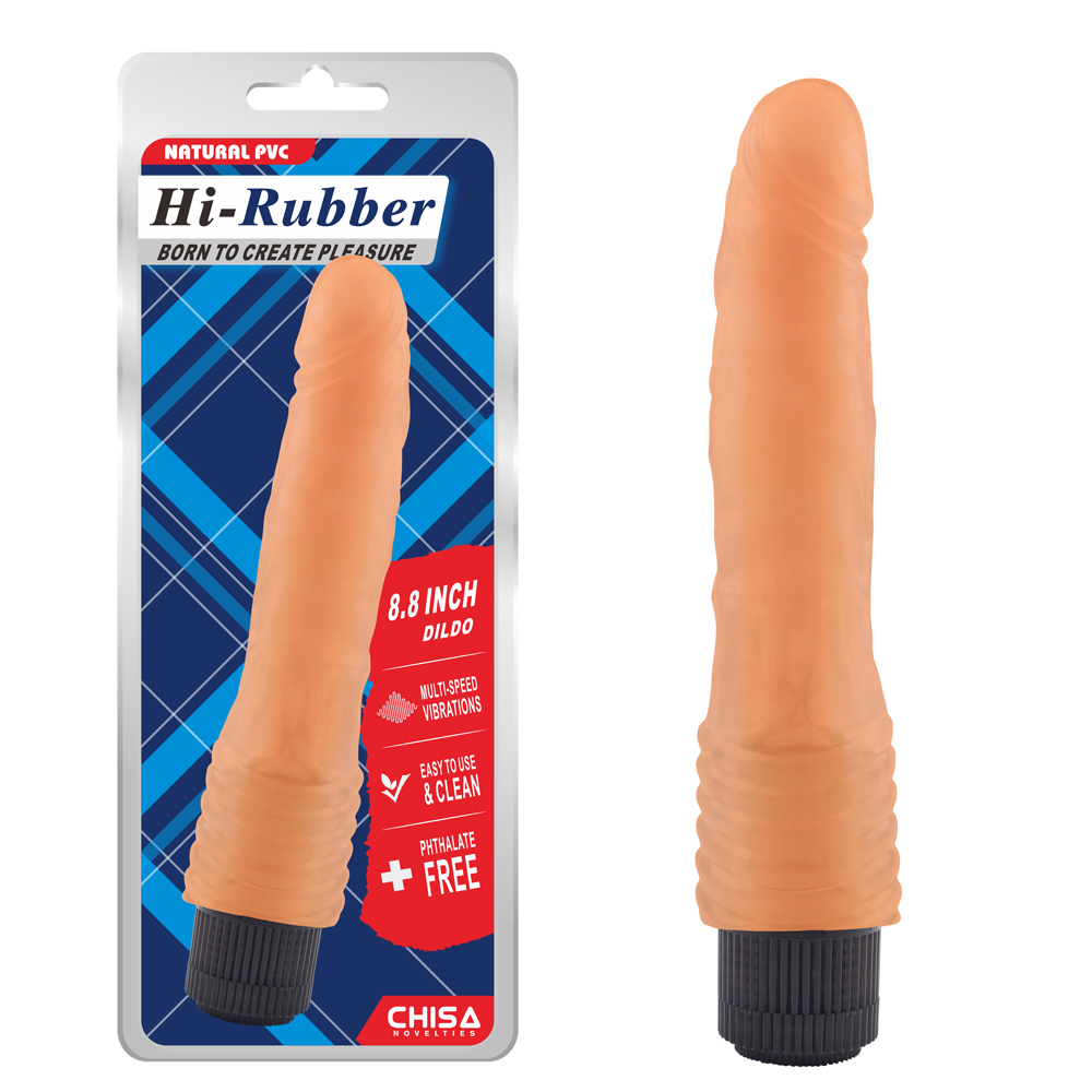Вибратор реалистичный Chisa Hi-Rubber бежевый, 21.7 х 4.1 см (34844), zoom