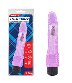 Вибратор реалистичный фиолетовый Chisa Hi-Rubber 8.8 Dildo, 21.7 см х 4.1 см - No Taboo