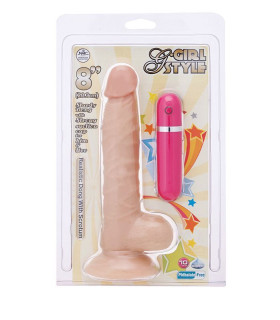 Вибратор G-Girl Style 8inch Vibrating Dong - No Taboo
