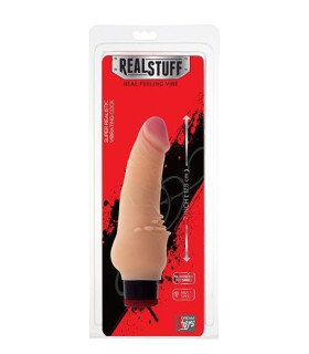 Вібратор реалістичний багатошвидкісний Dream Toys RealStuff з кібершкіри, тілесний - No Taboo