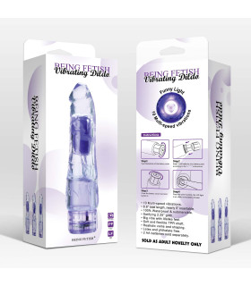 Вібратор прозорий фіолетовий BEING Fetish - No Taboo