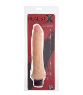 Вибратор реалистик из киберкожи, телесный, 22.5 см х 5 см - No Taboo