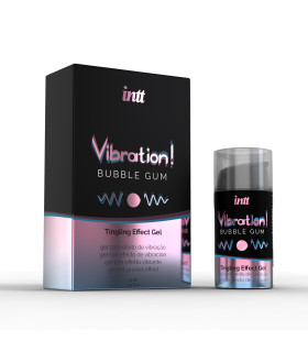 Жидкий вибратор Intt Bubble gum, 15 мл, со вкусом жвачки - No Taboo