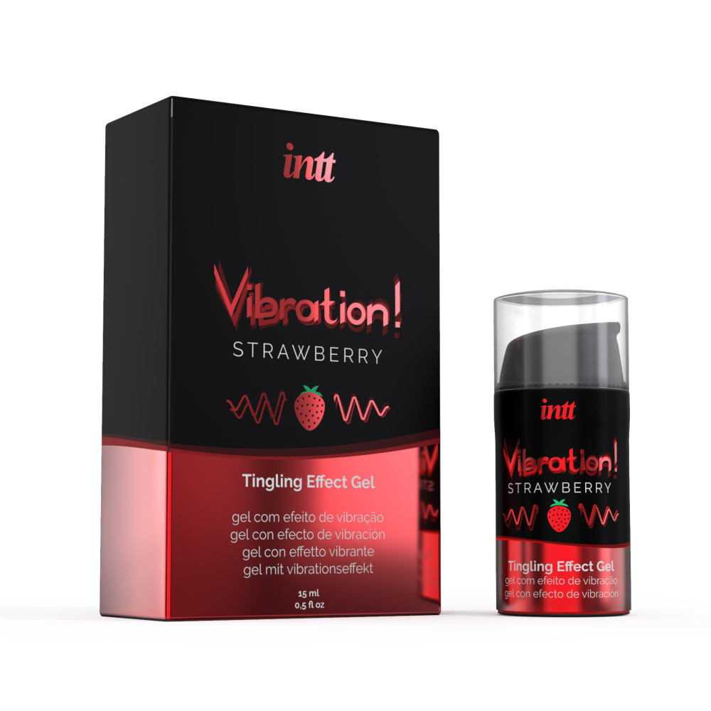 Жидкий вибратор Intt Vibration Strawberry, 15 мл, со вкусом клубники (34963), zoom