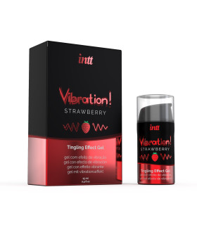 Жидкий вибратор Intt Vibration Strawberry, 15 мл, со вкусом клубники - No Taboo