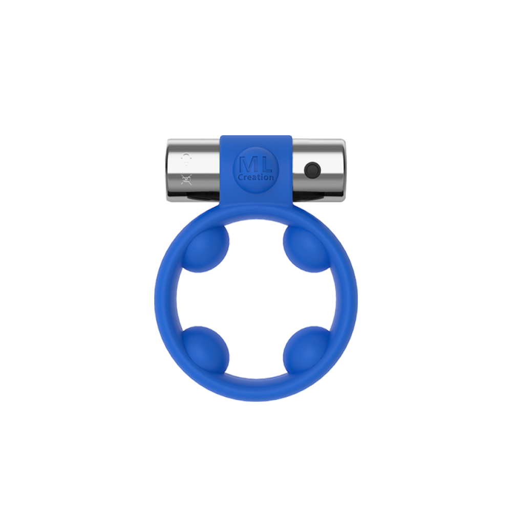 Ерекційне кільце C вібропулей Cool Boy Blue ml Creation (My Love), куля срібло (35097), zoom