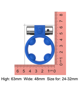 Ерекційне кільце C вібропулей Cool Boy Blue ml Creation (My Love), куля срібло - No Taboo