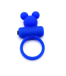 Эрекционное кольцо с вибро Синий Мишка - No Taboo