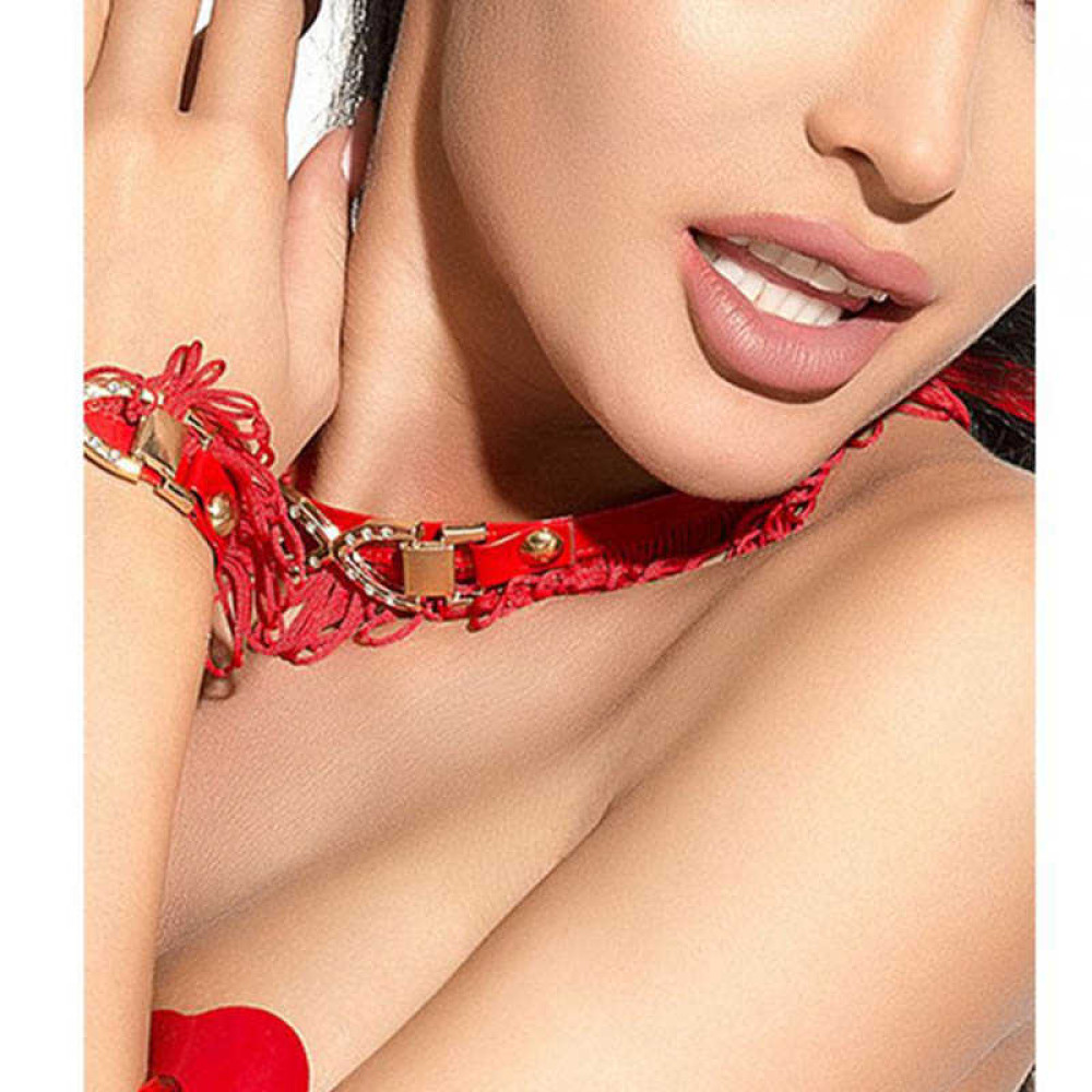 Чокер з бахромою Me-Seduce, червоний (32109), zoom