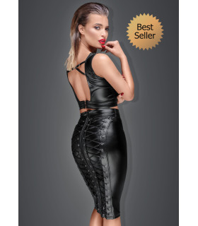 Сексуальная юбка - карандаш со шнуровкой Noir Handmade, черного цвета, размер M - No Taboo