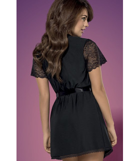 Халат чорний еротичний MIAMOR XXL - No Taboo