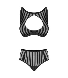 Комплект PetiteNoir эротический, в полоску, размер L - No Taboo