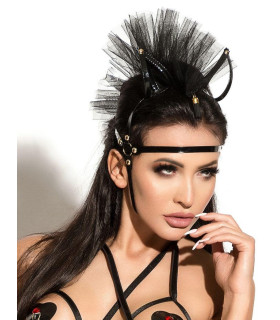 Маска чорна з вушками і гребінцем МК 17 Me-Seduce - No Taboo