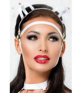 Маска кошечки из ремешков белая Me-Seduce - No Taboo