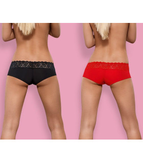 Секси набор трусы-шортики 2шт, Lacea красный/черный L/XL - No Taboo