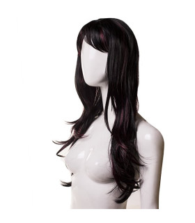 Перука чорна з червоним мелірування Diamond, 60 см - No Taboo