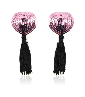 Пестисы сердца фиолетовые с черными кисточками - No Taboo