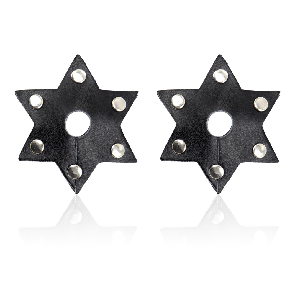 Пэстисы в форме звездочек с отверстием для сосков, черные (34375), zoom